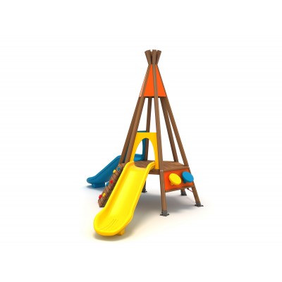 37 A Indian Themed Wooden Playground